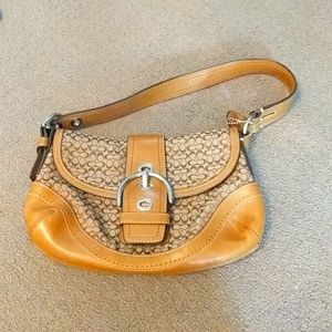 Coach Brown Signature Print Purse